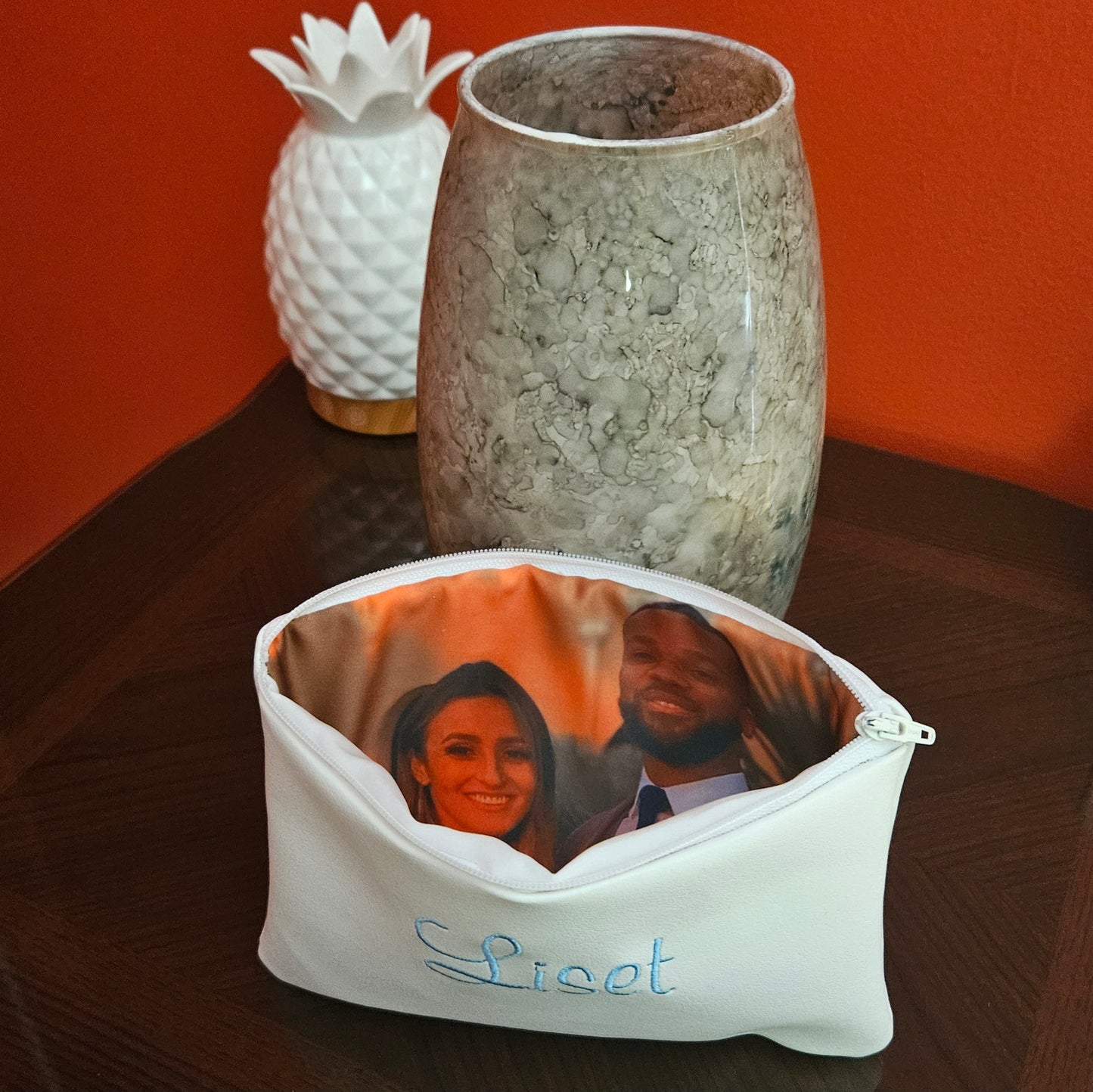 Photo Lined Clutch Bag