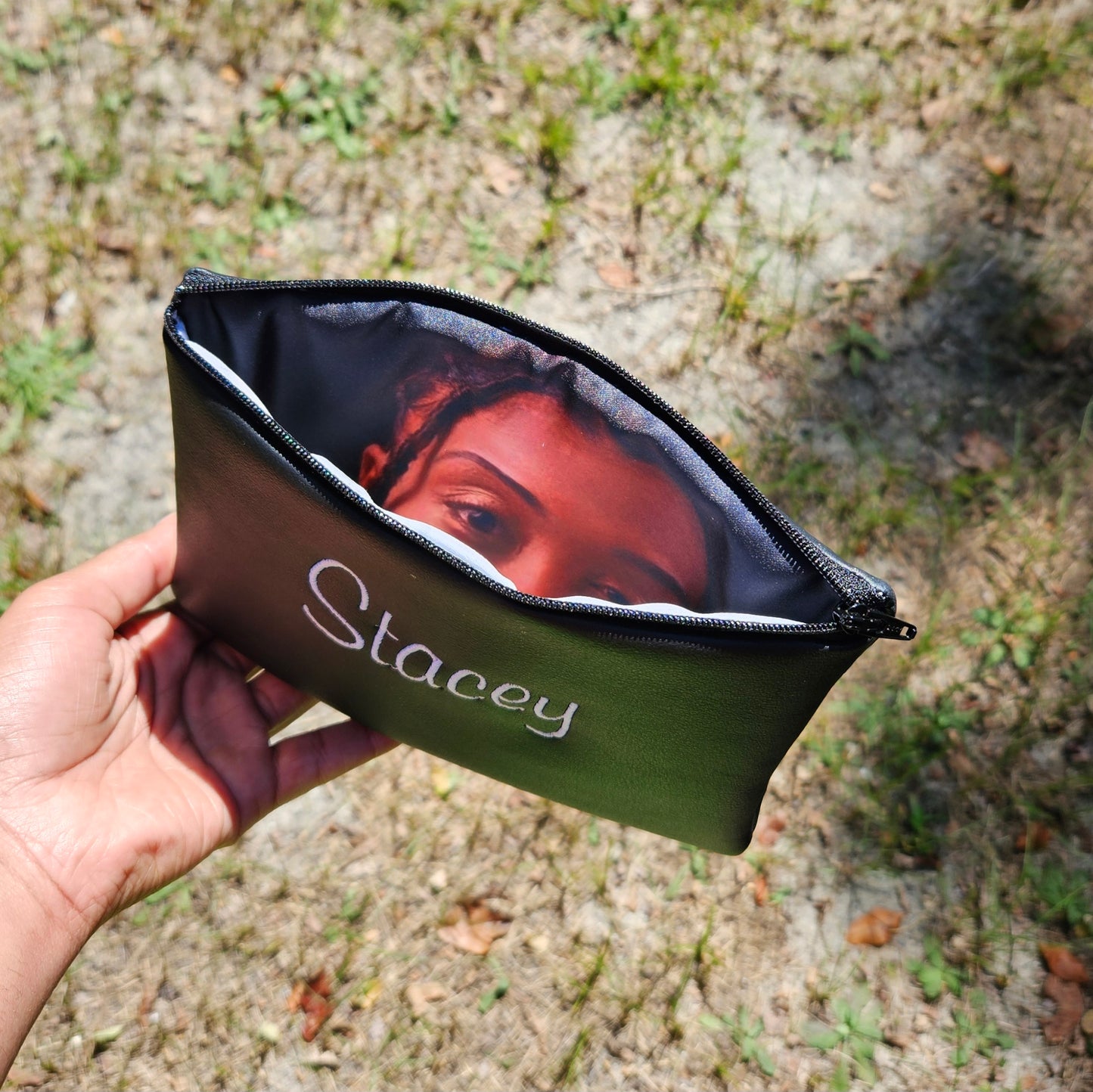 Photo Lined Clutch Bag